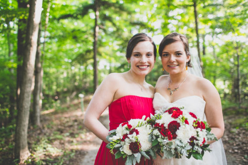 dahlia bouquet, summer bouquet, dusty miller bouquet, canada day wedding